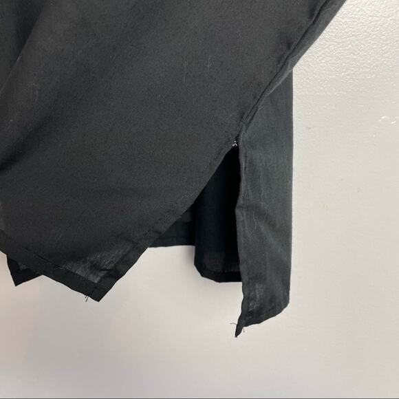 Vintage Embroidered Top Peasant Top Mexico Black Yellow Floral - Picture 7 of 7